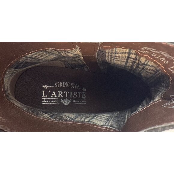 L'Artiste by Spring Step Women Belgard Black Leather Ankle Bootie Size 37 - Picture 8 of 11